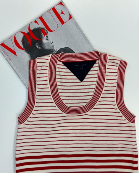Vesta dámská Tommy Hilfiger proužkovaná